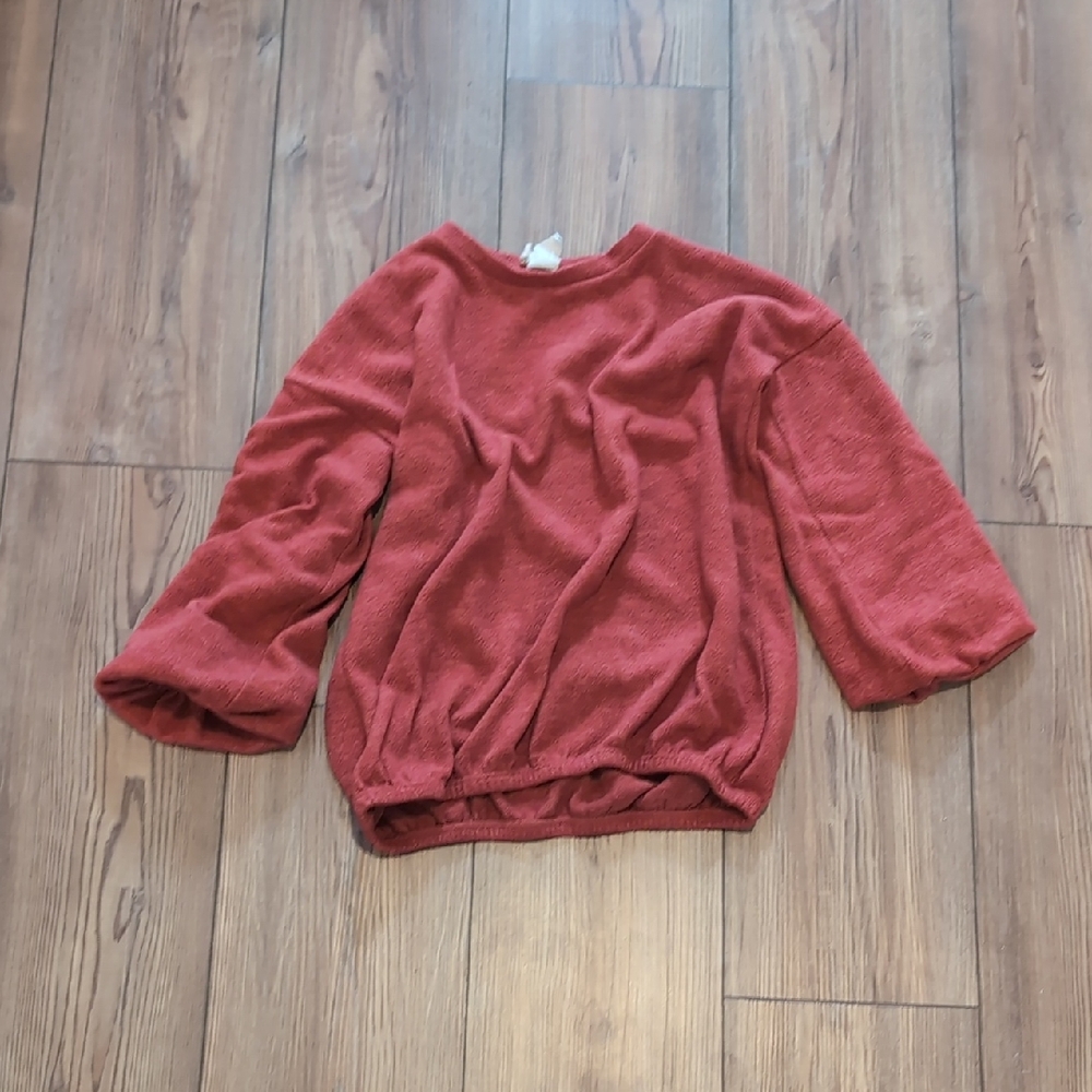 Red Long Sleeve Top